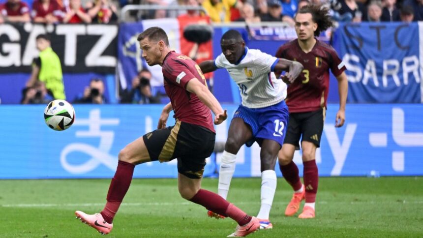 eurocopa:-com-gol-contra-no-fim,-franca-vence-belgica-e-vai-as-quartas-de-final